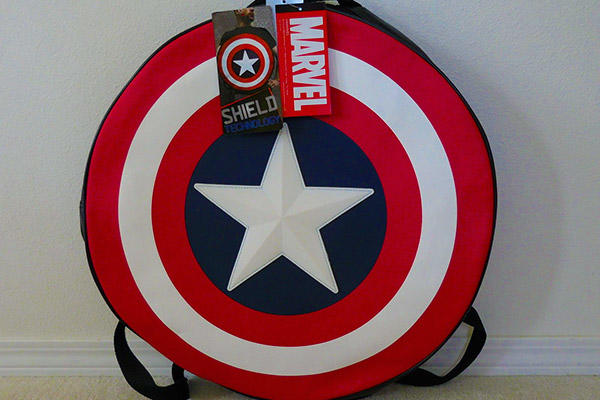 Captain America shield backpack