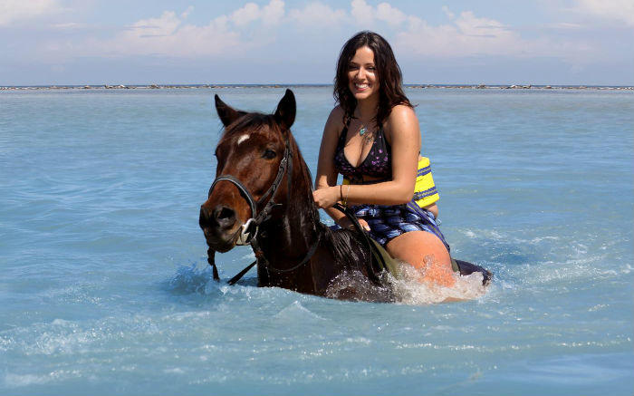 Horseback riding in Caribbean