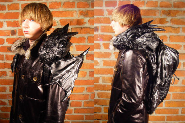 Leather Dragon Backpack